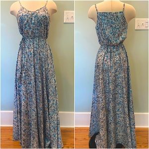 Lovely Catherine Malandrino Blue Print Maxi Dress